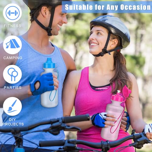 Zubebe 36 Pcs Sports Water Bottles Bulk Squeeze Reusable Bpa-free Plastic Water Bottles End of the Year Gifts Summer Gifts for Students School Travel Hiking Cycling Event Team Gift - color: Bright Color