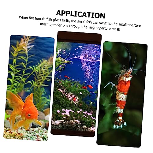 COLLBATH 2pcs Fish Breeding Net for Aquarium Aperture Isolation Box for Fish Fry Incubator Easy to Clean and Install Safe Hatchery Net