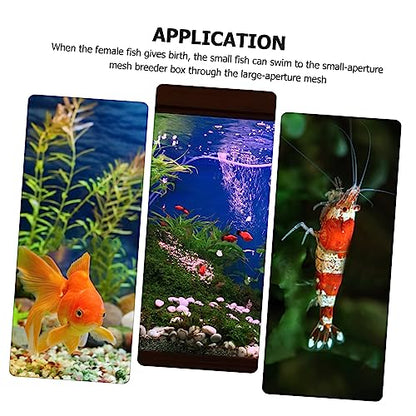 COLLBATH 2pcs Fish Breeding Net for Aquarium Aperture Isolation Box for Fish Fry Incubator Easy to Clean and Install Safe Hatchery Net