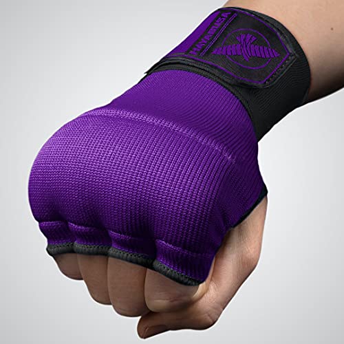 Hayabusa Quick Gel Boxing Hand Wrap Gloves - color: Purple/Black, size: Medium
