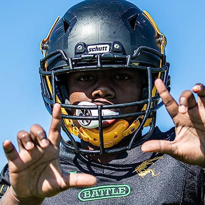 Battle Sports Spinner Oxygen Football Mouthguard - Superior Airflow & Better Performance, Maximum Protection & Breathability Football Mouthpiece, Works with Braces | Maximum protection, Safe secure comfortable fit, Built-in airflow channels, Advanced comp
