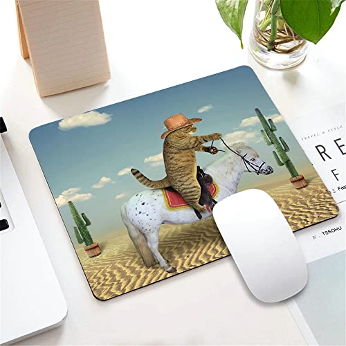 Mouse Pad, Rectangle Cowboy Cat Anti-Slip Rubber Mousepad for Gaming Office Laptop Computer PC Men Women Kids, Cute Custom Pattern 9.5"x7.9"x0.12" Inch(240mm x 200mm x 3mm) - color: TSP100