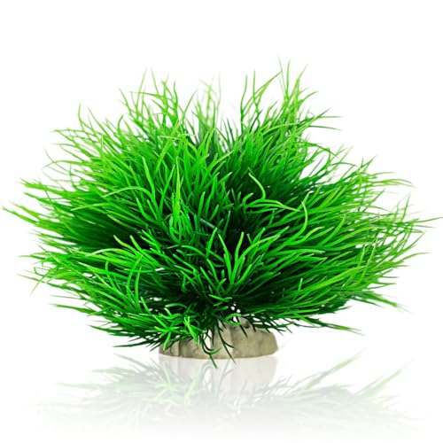 Fish Tank Decorations Aquarium Plants Plastic Artificial Décor (Green) - color: Green