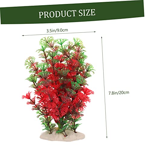 balacoo Delicate Decorative Fake Plant for Aquarium Fish Tank Plastic Artificial Aquarium Decor Lifelike Desktop Fish Tank Accessory Natural Landscape Enhancement Safe for Aquatic Pets