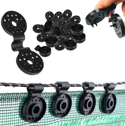 25 Pcs Black Shade Cloth Heavy Duty Lock Grip, Removable and Reusable Shade Cloth Clips for Sun Shade Net Fastening Clip, Plastic Clips for Anti Bird Netting Garden Netting Plant Support Structures