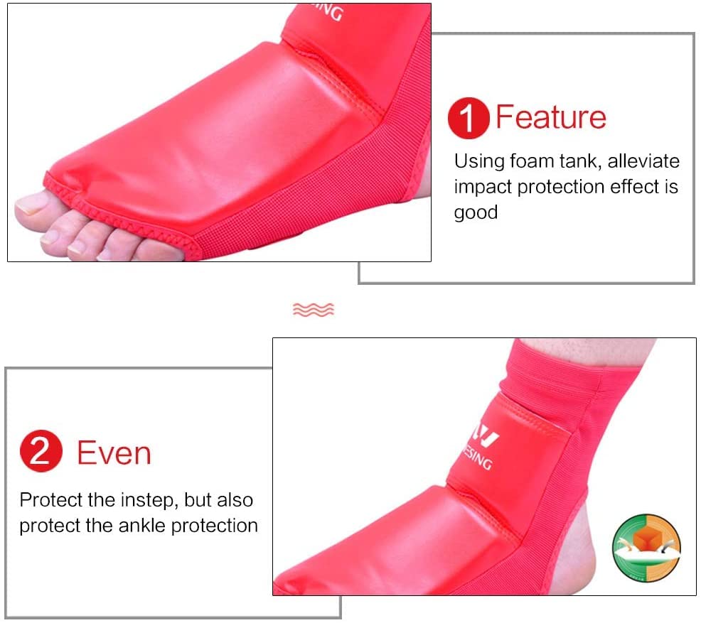 WESING Pro Instep Guard Foot Guard for Martial Arts Muay Thai MMA - color: Black, size: Small
