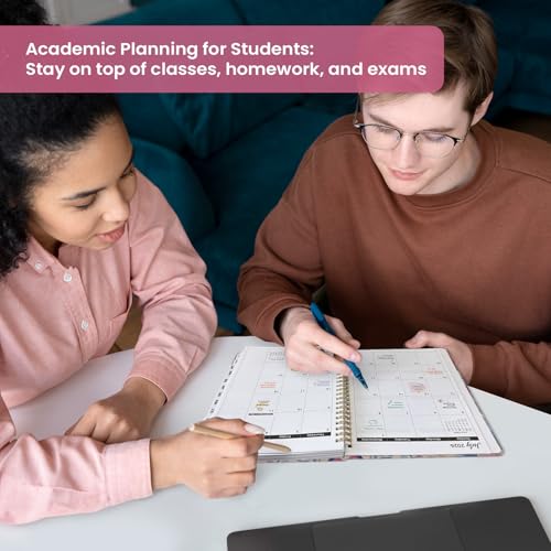 Planner 2026–2027, Academic Monthly Weekly Spiral Calendar, July 2026 – June 2027, Hardcover Agenda Notebook with Tabs, 6.3" x 8.5", Perfect for Students, Teachers, School & Daily Planning - Soft Blossoms - color: H-Soft Blossoms, size: (6.3"x8.5")a5