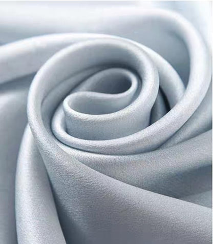 ANDANTINO 100% Silk Long Scarf-Women Large Oblong Shawls with Gift Packed - color: Blue&white Plum Flowers