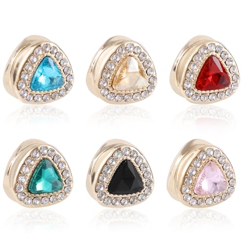 BOXOB 6 Pairs Multicolored Rhinestone Scarf Magnets, Hijab Pins for Women Scarves Niqab Muslim Islamic Hijab (Style 2) - style: 2