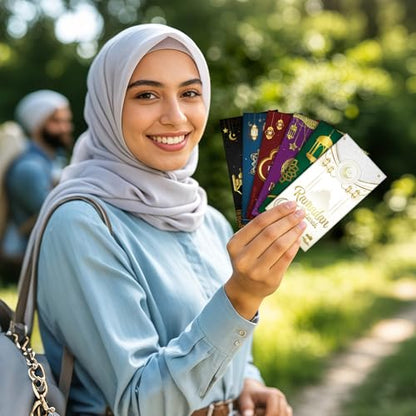 24Pcs Eid Mubarak Money Envelopes for Cash Ramadan Gifts Cards Holders Eid Holiday Pocket Envelope for Money Islamic Muslim Mubarak Cards, 6 Colors