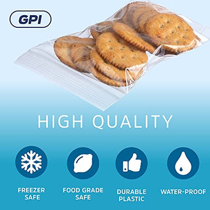 Clear Plastic Reclosable Zip Bags - Bulk GPI Case of 1000, 4" x 6" 2 mil Thick Strong & Durable Poly Baggies With Resealable Zip Top Lock For Travel, Storage, Packaging & Shipping. - size: 4" x 6"