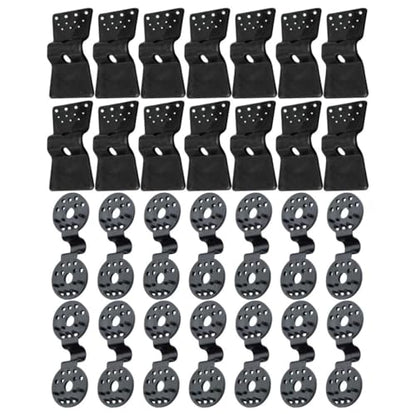 FOMIYES 30pcs Agricultural Greenhouse Clips Mesh Buckle Sunshade Clamp for Garden Mesh Fixing, Outdoor Plastic Hoop Net Fastener, round Square Shape