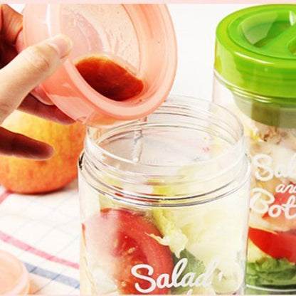 Komax Salad Bottle Set of 2, with Leak Proof Salad Sauce Dressing Case (Pink, Green) : Home & Kitchen