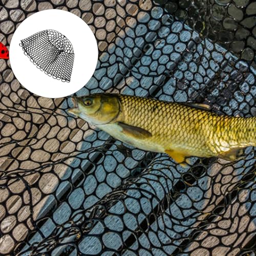 Portable Silicone Landing Net Soft Meshes Wear Fishing Replacement Meshes Net Fishing Tool Accessories Enduring Fishing Replacement Meshes Net - color: C