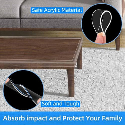 Clear Edge Protector Strip,1 Pack x 1.57in x 3.28FT | Sharp Edge Wrap Cover Tape, Self Adhesive Protective Bumper Guards for Cabinet Door Desk Bed Furniture Waterproof - size: 1 Pack x 1.57in x 3.28FT