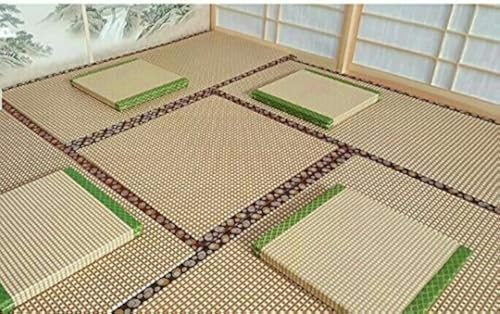 HUAWELL Japanese Traditional Interior Igusa Unit Tatami 1 Inch Thickness (Brownish Green, 30cm*30cm) - color: Brownish Green, size: 12" x 12" (Rectangular)