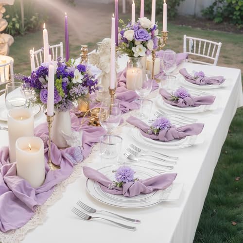Supernal 200pcs Silver Plastic Dinnerware Sets for 25 Guests included Silver Silverware Set & Plastic Plates heavy duty Disposable Cups and Paper Napkins Disposable for Party Birthday and Wedding - color: 200pcs White and Silver Plastic Dinnerware