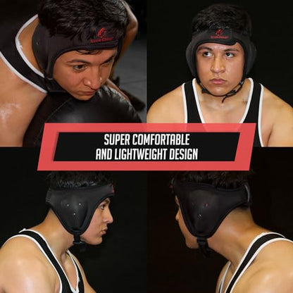 Wrestling Headgear for Kids, Adults Adjustable for BJJ, Grappling, Kickboxing, MMA, Sparring, Training, Jiu Jitsu Cauliflower Ear Helmet - size: Teens/Adults (Up to 25" Head Circumference)