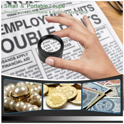 Rongon 30X Portable Jewelers Loupe Pocket Handheld Magnifier | Sturdy metal, loupe handheld magnifying glass for jeweler stamps maps antiques magazines books repair electronics (30X 36MM) - size: 30X36MM
