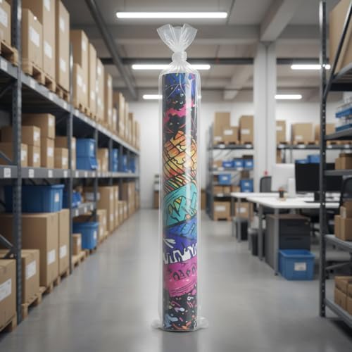 20PCS 6" x 60" Extra Long Clear Plastic Sleeves for Posters and Banners | Heavy Duty, 2 Mil Thick, Flat Open, Long Tube Storage Bags for Packaging Blueprint, Fishing Rods & Large Narrow Items - color: 6" x 60"-20PCS