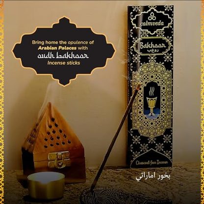 Arabian Oud Bakhoor Incense Sticks - بخور اماراتي (3 Variants, 40+ Incense) Deep Warm Arabic Incenses Like Al Nasaem, Hoor Alain & Al Raheeb Oud Bukhoor | Perfect Islamic Gifts or Eid Gifts