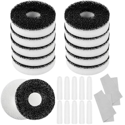 Novabright 32 Pack Filter Replacement Kit Compatible with BiOrb Aquariums Filter Cartridge Accessories10 Carbon Rings 10 Regular Foam 10 Air Stone 2 Cleaner Pad