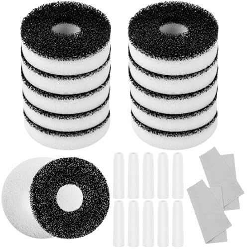 Novabright 32 Pack Filter Replacement Kit Compatible with BiOrb Aquariums Filter Cartridge Accessories10 Carbon Rings 10 Regular Foam 10 Air Stone 2 Cleaner Pad