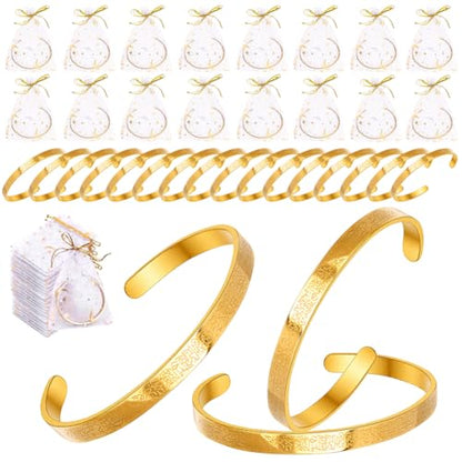 Eforcase Women Islamic Jewelry Gifts Eid Mubarak Gold Bracelet Allah Bangles Cuff for Ayatul Kursi Bracelet Eid Ramadan Party - style: 16 Pack - Gold