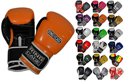 Gym Training Stand-Up Boxing Gloves - color: Orange/Black, size: Large weighs 16oz