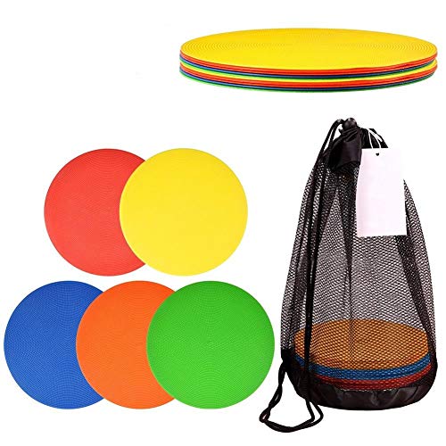 Disc Soccer Training Cones, Multi-Color Field Markers for Football, Basketball and Agility Drills