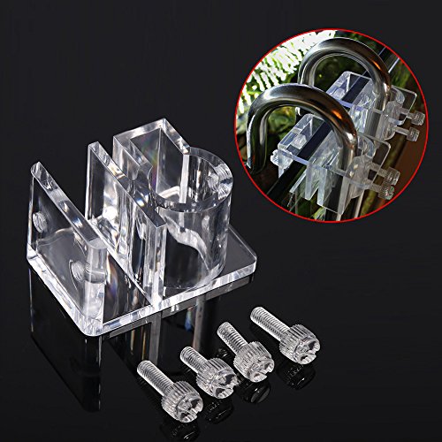Aquarium Clip Holder | Top - Grade Acrylic Fish Tank Filtration Mount | Hose/Pipe/Tube Clip for 13-17mm Diameter | Safe & Sturdy Water Hose Fixing