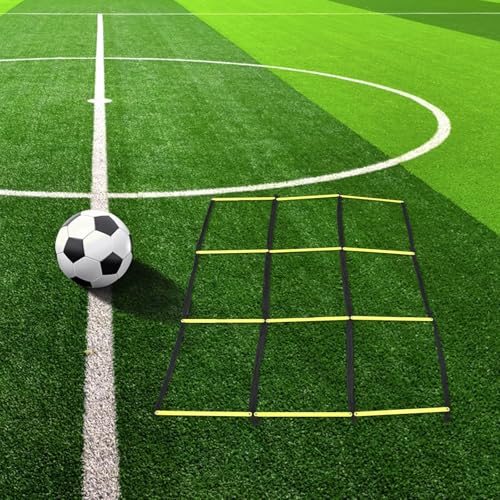 Toddmomy Training Ladder for Footwork: Nine-Square Agility Ladder Soccer and Football Training - Portable Rope Design for Speed and Agility Workouts