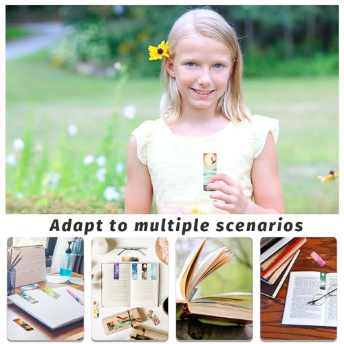 48 Pieces Magnetic Bookmarks Magnet Page Markers – Cute Magnet Bookmark Clips with Storage Boxes – Bookmarks for Reading Women & Men – Christmas Gifts & Teacher Gifts - size: 48, style: Unique Style