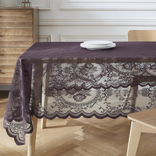 60 x 84 Gothic Purple Lace Tablecloth. SHT Purple 60x84 - color: Purple, size: 84" x 60" (Rectangular)