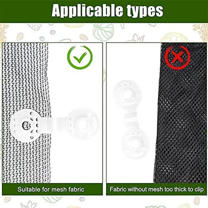 100 Piece Shade Cloth Plastic Clips Mesh Clip,Tarp Clips Shade Cloth Heavy Duty Lock Grip for Sun Shade Net, Anti Bird Netting, Garden Netting, Shade Fabric Accessories - color: White