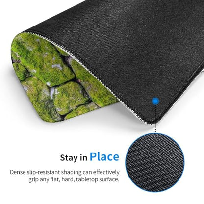 Green Moss Stone Nature Plants Pattern Mousepad Non-Slip Rubber Base Mouse Pads for Computers Laptop Office Desk Accessories Mouse pad 7.9 x 9.5 in - color: Moss Stone