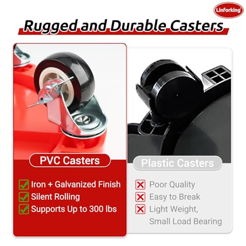 Bucket Dolly 5 Gallon with Wheels,360°Rolling Car Wash Buckets Dolly for 2.5 to 5 Gallon Buckets with Bucket Insert,Cleaning Brush,Supports Up to 300 lbs - size: C