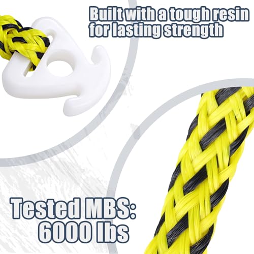 Tube Connector Boat Tow Rope, Quick Connect Tubing Ropes for 1-4 Rider - size: 1 pack