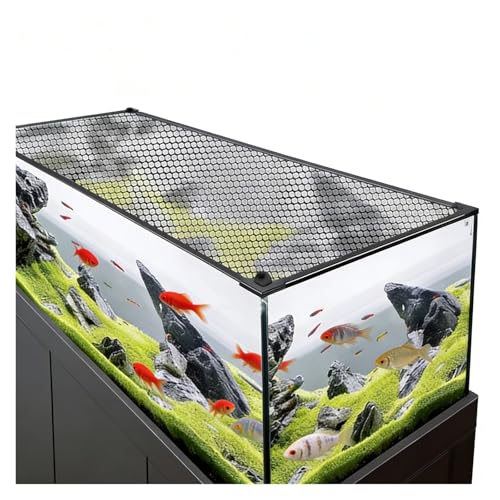 Magnetic Aquarium Anti-Jumping Mesh Net, Aquarium Lid Fish Tank Top Cover Hood Jump Cover Adjustable DIY Mesh Lid(50cm x 30cm) - size: 50cm x 30cm
