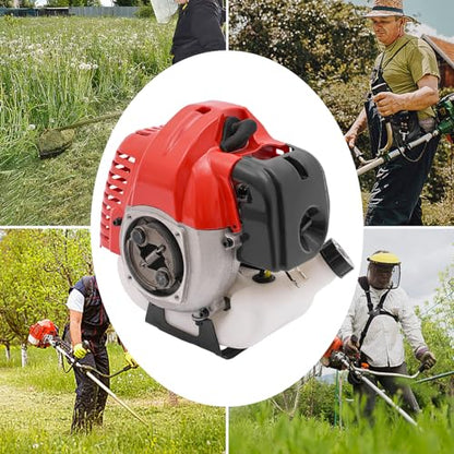 Bepritm 42.7CC Gasoline Engine 2-Stroke, 9200Rpm Portable Petrol Engine Motor, Air-Cooled Single-Cylinder Hand-Pull Gasoline Engine for Weed Whackers, Agricultural Equipment, Construction