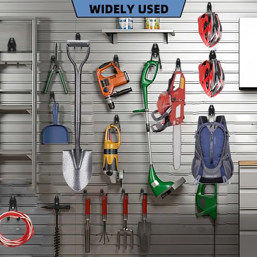 Wall Mount Heavy Duty Garage Hooks (2-Pack) – Wall Mounted Storage Hooks for Ladders, Bikes, Tools & More – Rust-Resistant Steel with Anti-Slip PVC Coating Small U Hooks - color: 2Pcs