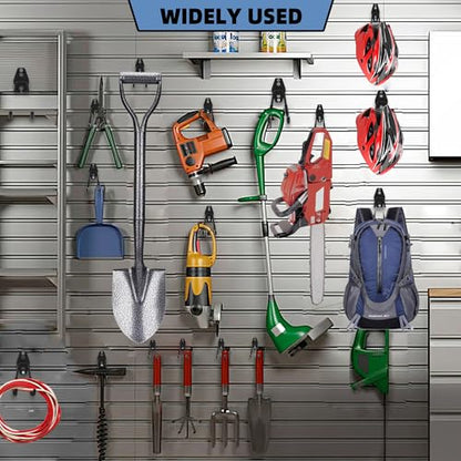 Wall Mount Heavy Duty Garage Hooks (2-Pack) – Wall Mounted Storage Hooks for Ladders, Bikes, Tools & More – Rust-Resistant Steel with Anti-Slip PVC Coating Small U Hooks - color: 2Pcs