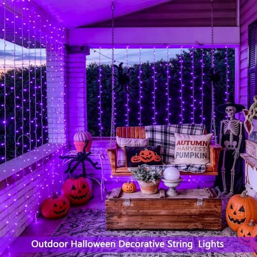 JMEXSUSS 200 LED USB Purple Halloween Lights, 6.5ft x 6.5ft - color: Purple, size: 200 LED
