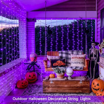 JMEXSUSS 200 LED USB Purple Halloween Lights, 6.5ft x 6.5ft - color: Purple, size: 200 LED