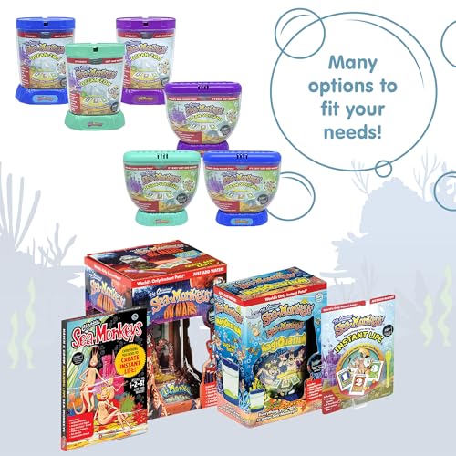 Sea-Monkeys: Retro Instant Life Kit - Tiny Brine Shrimp Growth Set, World's Only Instant Pet, Create Life, Just Add Water, Educational Kit, Kids 6+