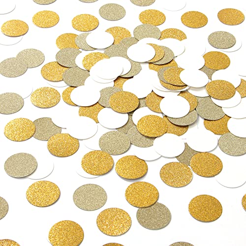White-Gold Champagne Party Decorations Confetti - 300pcs Wedding Engagement Party Table Scatter,Bachelorette Neutral Baby Bridal Shower Confetti Mothers Fathers Day Decor Lasting Surprise - color: White Gold Champagne
