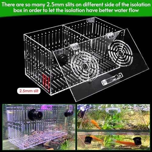 Magnet Acclimation Box for Saltwater Fish Quarantine Aquarium Isolation Box for Aquarium Fish Anemone Reef Coral - size: 11.8Inch*5.9 Inch*5.9 Inch