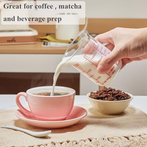 Ackers Glass Measuring Cup 1 Cup,8oz Borosilicate Liquid Measuring Cup with Spout - size: 1Cup,250ML