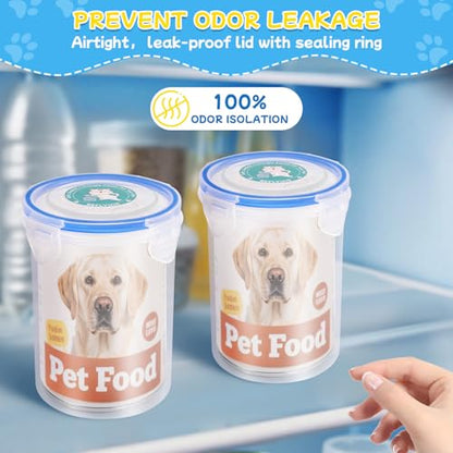 REFLYING Canned Dog Food Storage Lids Reusable Airtight Can Cover | Reusable airtight dog food can lids,Keeps wet food fresh,eliminates odor,Includes SUS 304 spoon and can opener - color: 2 Jar（L）+1 Spoon