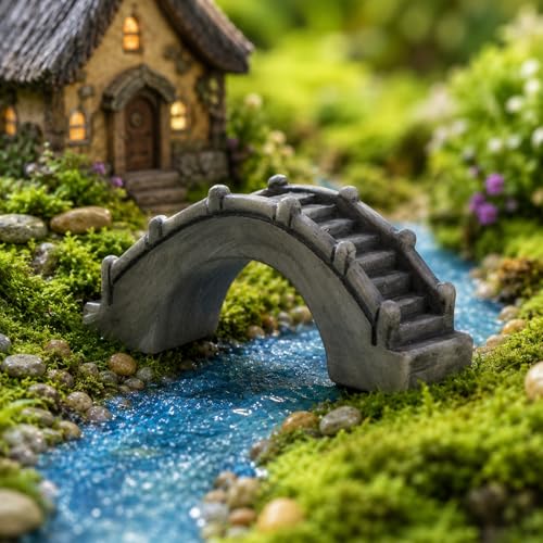 30PCS Miniature Bridge Resin Arch Bridge Model for Aquarium | Detailed Mini Scale Mini Resin Arch Bridge Figurines For Dollhouse Scenes Aquariums Diy Crafts